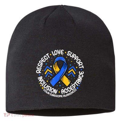 Down Syndrome Shirt Respect Support Down Syndrome Awareness  Sustainable Beanie