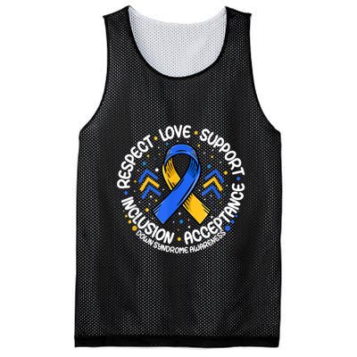 Down Syndrome Shirt Respect Support Down Syndrome Awareness  Mesh Reversible Basketball Jersey Tank