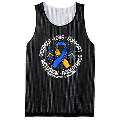 Down Syndrome Shirt Respect Support Down Syndrome Awareness  Mesh Reversible Basketball Jersey Tank