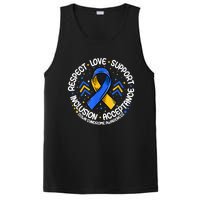 Down Syndrome Shirt Respect Support Down Syndrome Awareness  PosiCharge Competitor Tank