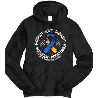 Down Syndrome Shirt Respect Support Down Syndrome Awareness  Tie Dye Hoodie