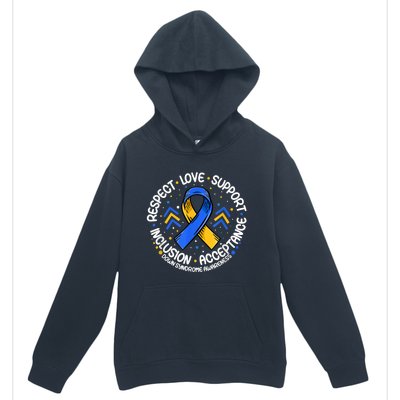 Down Syndrome Shirt Respect Support Down Syndrome Awareness  Urban Pullover Hoodie