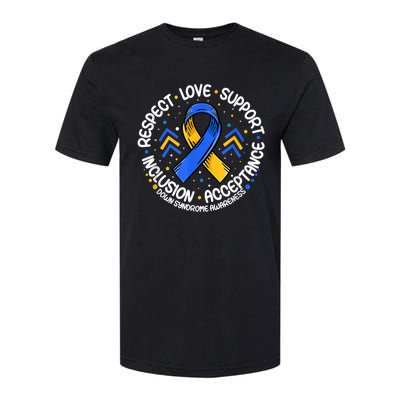 Down Syndrome Shirt Respect Support Down Syndrome Awareness  Softstyle CVC T-Shirt