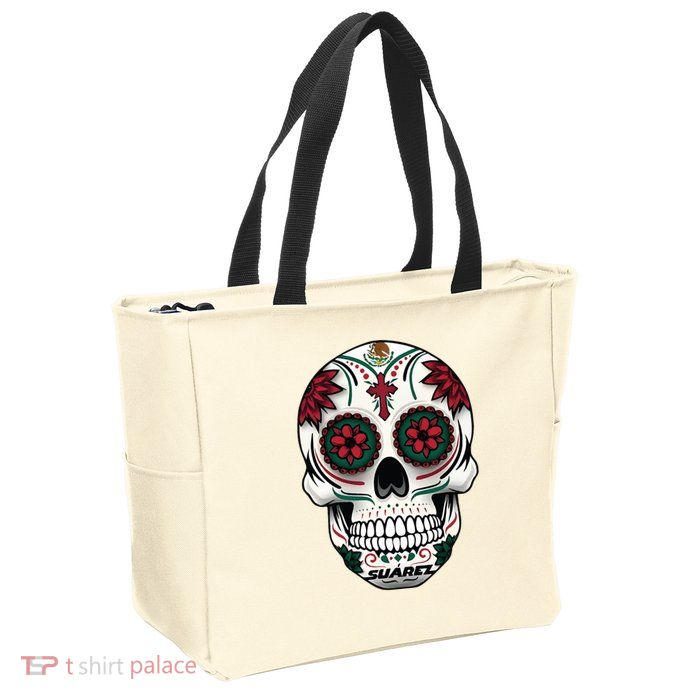 Daniel SuáRez Skull 99 Zip Tote Bag