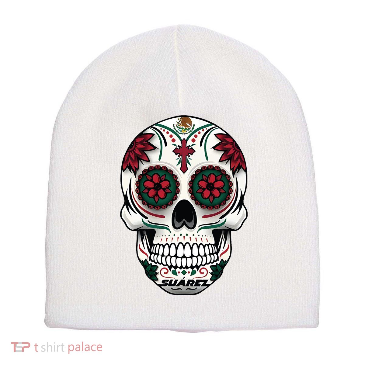 Daniel SuáRez Skull 99 Short Acrylic Beanie