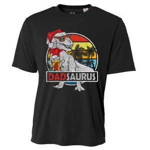 Dad Saurus T Rex Dinosaur Family Matching Xmas Christmas Cooling Performance Crew T-Shirt