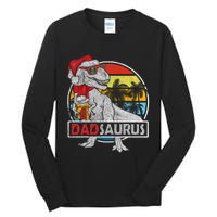 Dad Saurus T Rex Dinosaur Family Matching Xmas Christmas Tall Long Sleeve T-Shirt