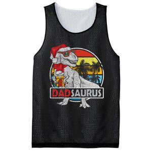 Dad Saurus T Rex Dinosaur Family Matching Xmas Christmas Mesh Reversible Basketball Jersey Tank