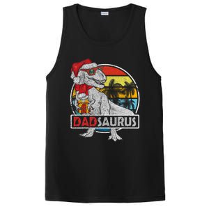 Dad Saurus T Rex Dinosaur Family Matching Xmas Christmas PosiCharge Competitor Tank