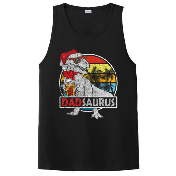 Dad Saurus T Rex Dinosaur Family Matching Xmas Christmas PosiCharge Competitor Tank