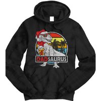 Dad Saurus T Rex Dinosaur Family Matching Xmas Christmas Tie Dye Hoodie