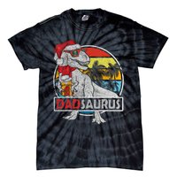 Dad Saurus T Rex Dinosaur Family Matching Xmas Christmas Tie-Dye T-Shirt