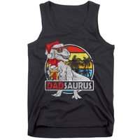 Dad Saurus T Rex Dinosaur Family Matching Xmas Christmas Tank Top