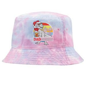 Dad Saurus T Rex Dinosaur Family Matching Xmas Christmas Tie-Dyed Bucket Hat