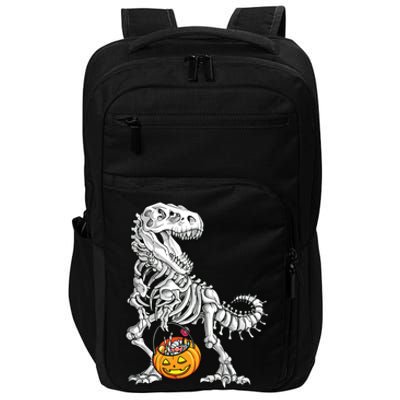 Dinosaur Skeleton T Rex Scary Halloween Boy Kids Impact Tech Backpack