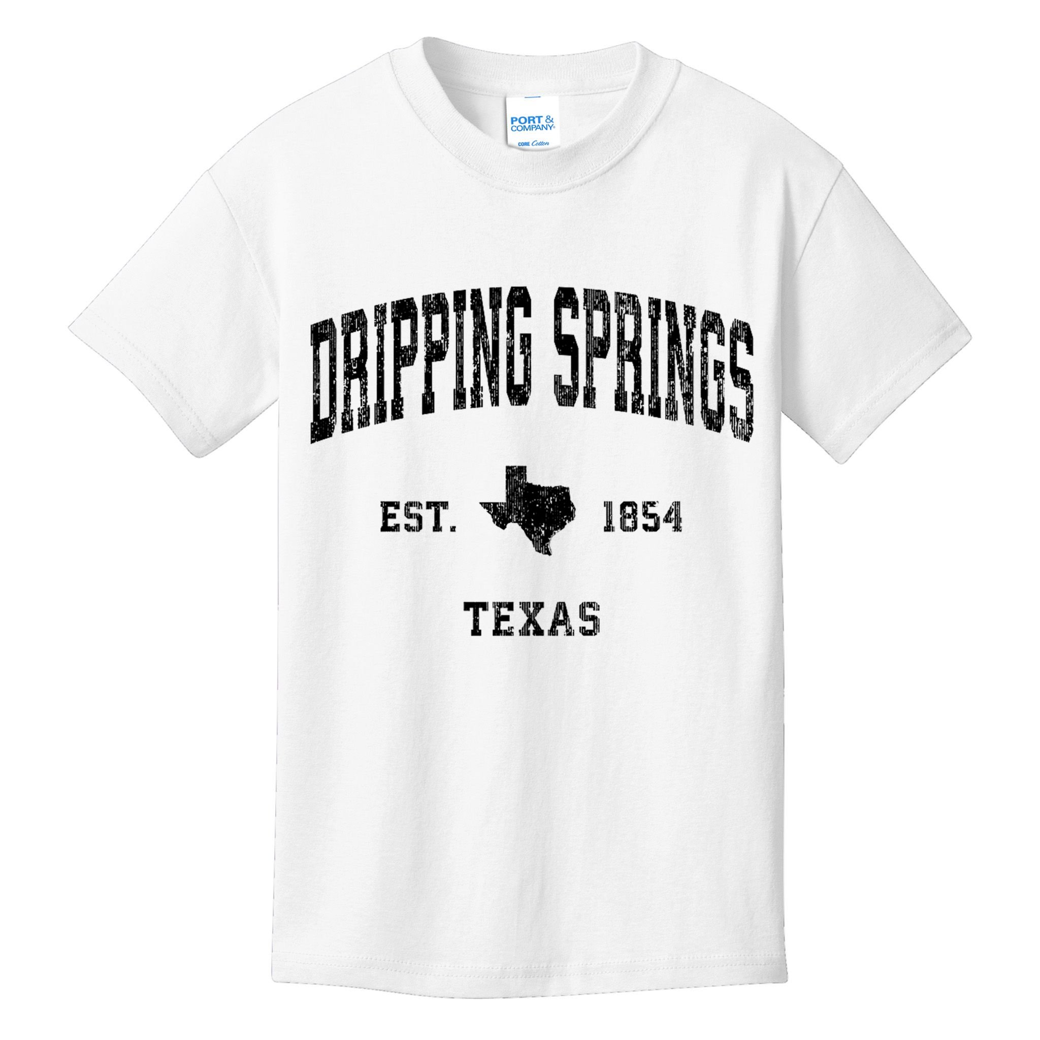 Dripping Springs Texas Tx Vintage Established Athletic Sports Design Kids T-Shirt