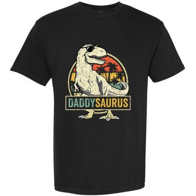 Daddy Saurus T Rex Dinosaur Daddysaurus Family Matching Garment-Dyed Heavyweight T-Shirt