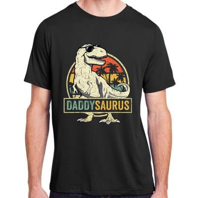 Daddy Saurus T Rex Dinosaur Daddysaurus Family Matching Adult ChromaSoft Performance T-Shirt