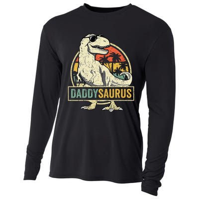 Daddy Saurus T Rex Dinosaur Daddysaurus Family Matching Cooling Performance Long Sleeve Crew