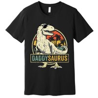 Daddy Saurus T Rex Dinosaur Daddysaurus Family Matching Premium T-Shirt