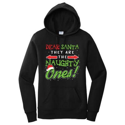 Dear Santa They Are The Naughty Ones Funny Christmas Gifts Women's Pullover Hoodie