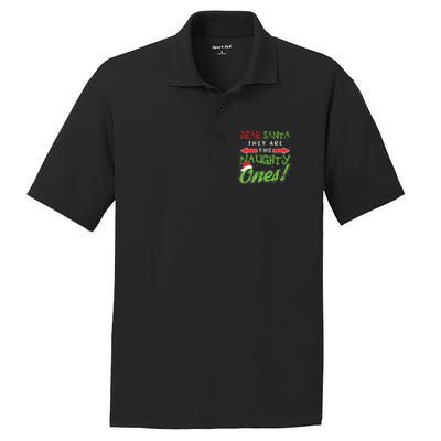 Dear Santa They Are The Naughty Ones Funny Christmas Gifts PosiCharge RacerMesh Polo