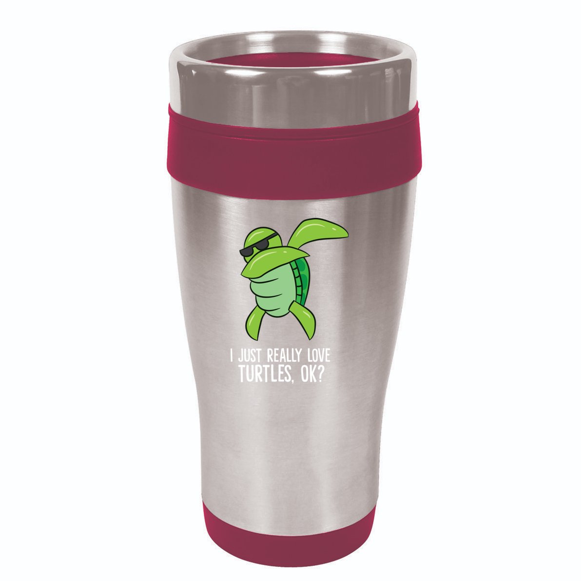 Dabbing Sea Turtle I Just Really Love Turtles Ok? 16oz Travel Tumbler