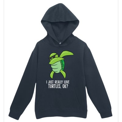 Dabbing Sea Turtle I Just Really Love Turtles Ok? Urban Pullover Hoodie