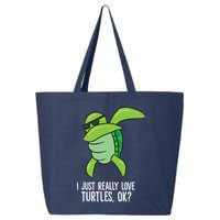 Dabbing Sea Turtle I Just Really Love Turtles Ok? 25L Jumbo Tote