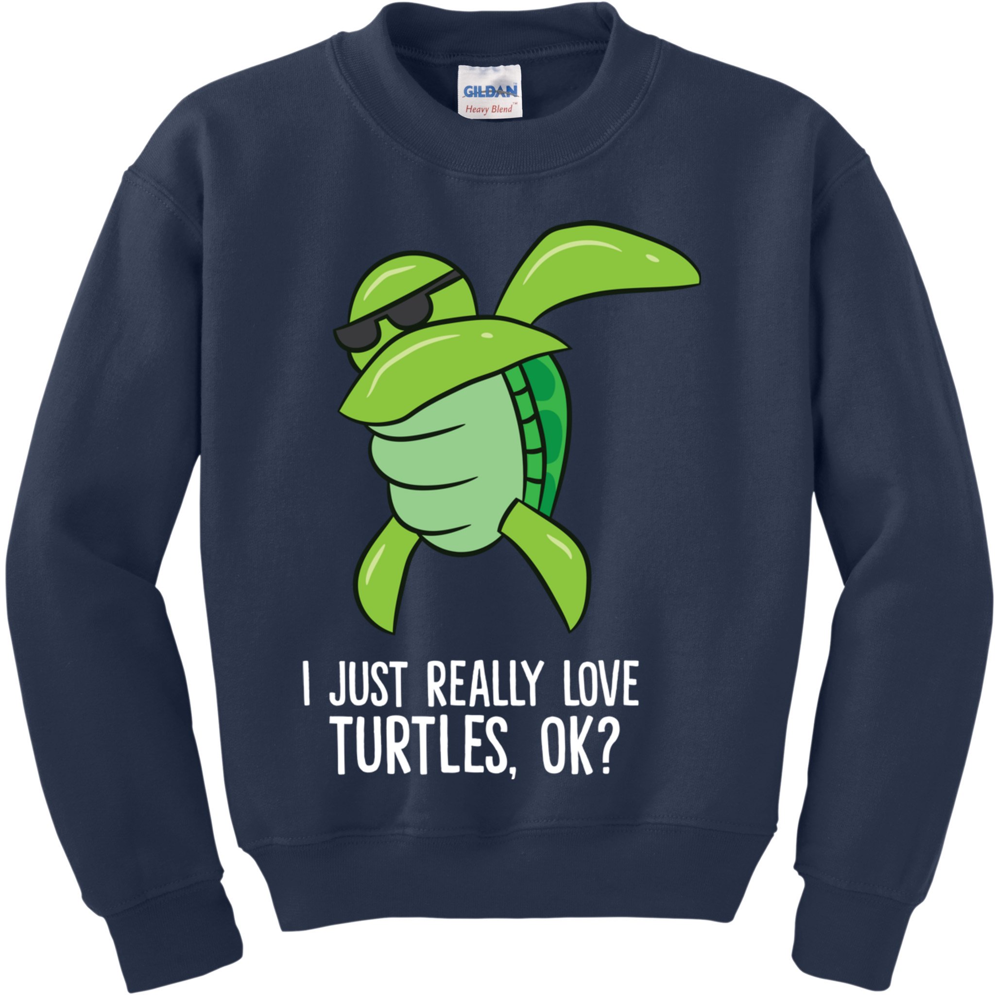 Dabbing Sea Turtle I Just Really Love Turtles Ok? Kids Sweatshirt