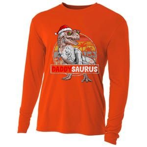 Daddy Saurus T Rex Dinosaur Christmas Family Matching Xmas Funny Gift Cooling Performance Long Sleeve Crew