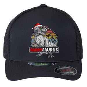 Daddy Saurus T Rex Dinosaur Christmas Family Matching Xmas Funny Gift Flexfit Unipanel Trucker Cap