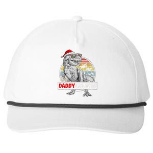 Daddy Saurus T Rex Dinosaur Christmas Family Matching Xmas Funny Gift Snapback Five-Panel Rope Hat