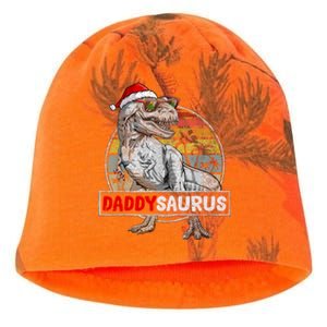 Daddy Saurus T Rex Dinosaur Christmas Family Matching Xmas Funny Gift Kati - Camo Knit Beanie