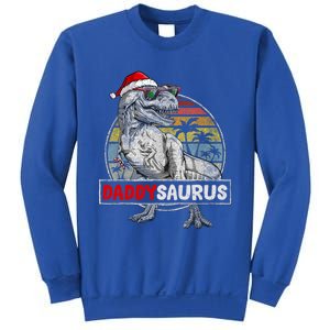 Daddy Saurus T Rex Dinosaur Christmas Family Matching Xmas Funny Gift Sweatshirt