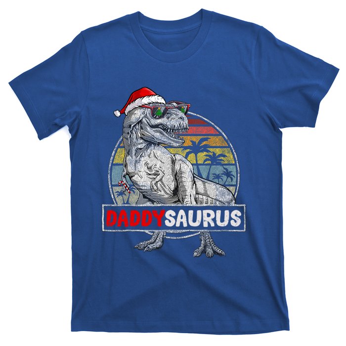 Daddy Saurus T Rex Dinosaur Christmas Family Matching Xmas Funny Gift T-Shirt