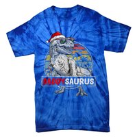 Daddy Saurus T Rex Dinosaur Christmas Family Matching Xmas Funny Gift Tie-Dye T-Shirt