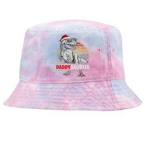 Daddy Saurus T Rex Dinosaur Christmas Family Matching Xmas Funny Gift Tie-Dyed Bucket Hat