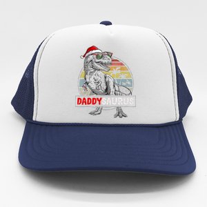 Daddy Saurus T Rex Dinosaur Christmas Family Matching Xmas Funny Gift Trucker Hat