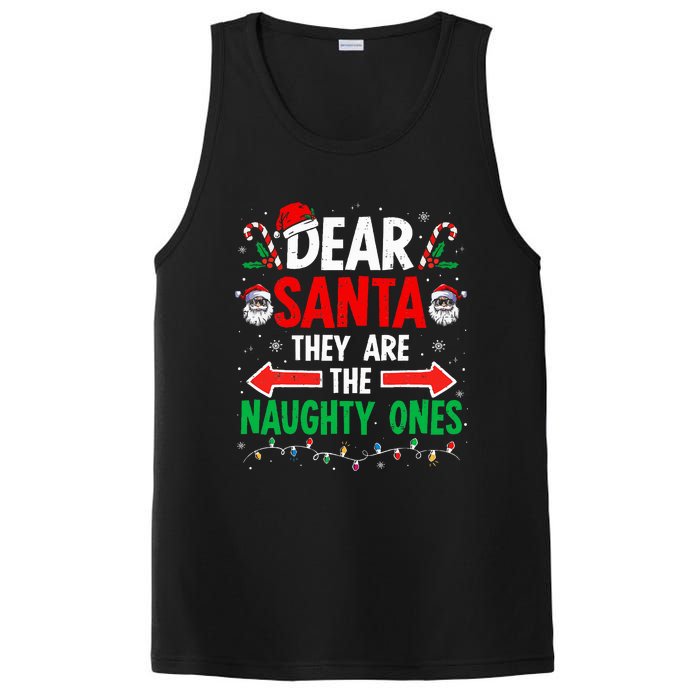 Dear Santa They Naughty Ones Christmas Xmas PosiCharge Competitor Tank