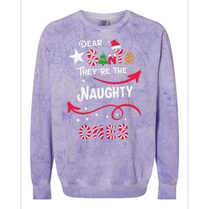 Dear Santa They Are The Naughty Ones Christmas Funny Colorblast Crewneck Sweatshirt