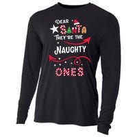 Dear Santa They Are The Naughty Ones Christmas Funny Cooling Performance Long Sleeve Crew