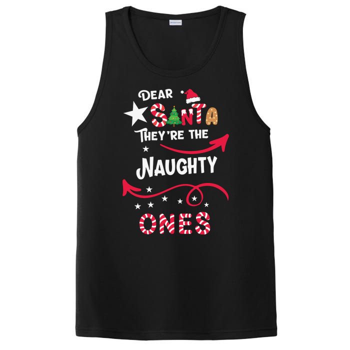 Dear Santa They Are The Naughty Ones Christmas Funny PosiCharge Competitor Tank