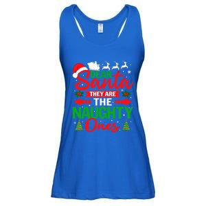 Dear Santa They Are The Naughty Ones Funny Christmas Cute Gift Ladies Essential Flowy Tank