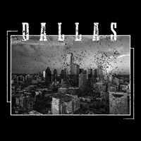 Dallas Skyline Texas Pride Vintage Black & White Photograph Bucket Hat