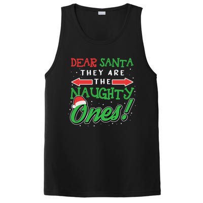 Dear Santa They Are The Naughty Ones Funny Christmas Funny Gift Meaningful Gift PosiCharge Competitor Tank