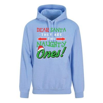 Dear Santa They Are The Naughty Ones Funny Christmas Funny Gift Meaningful Gift Unisex Surf Hoodie