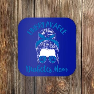 Diabetes Support T1d Warrior Unbreakable Diabetes Mom Gift Coaster