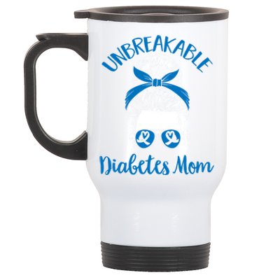 Diabetes Support T1d Warrior Unbreakable Diabetes Mom Gift Stainless Steel Travel Mug