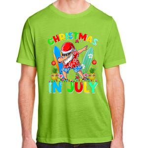 Dabbing Santa T Christmas In July Hawaiian Xmas Adult ChromaSoft Performance T-Shirt